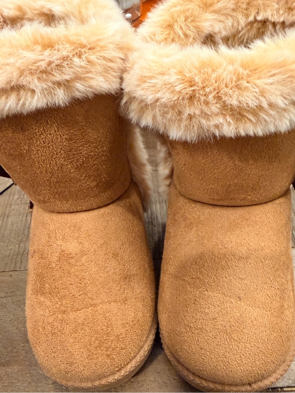 Toddler Faux Fur Cuff Winter Boots - Chestnut